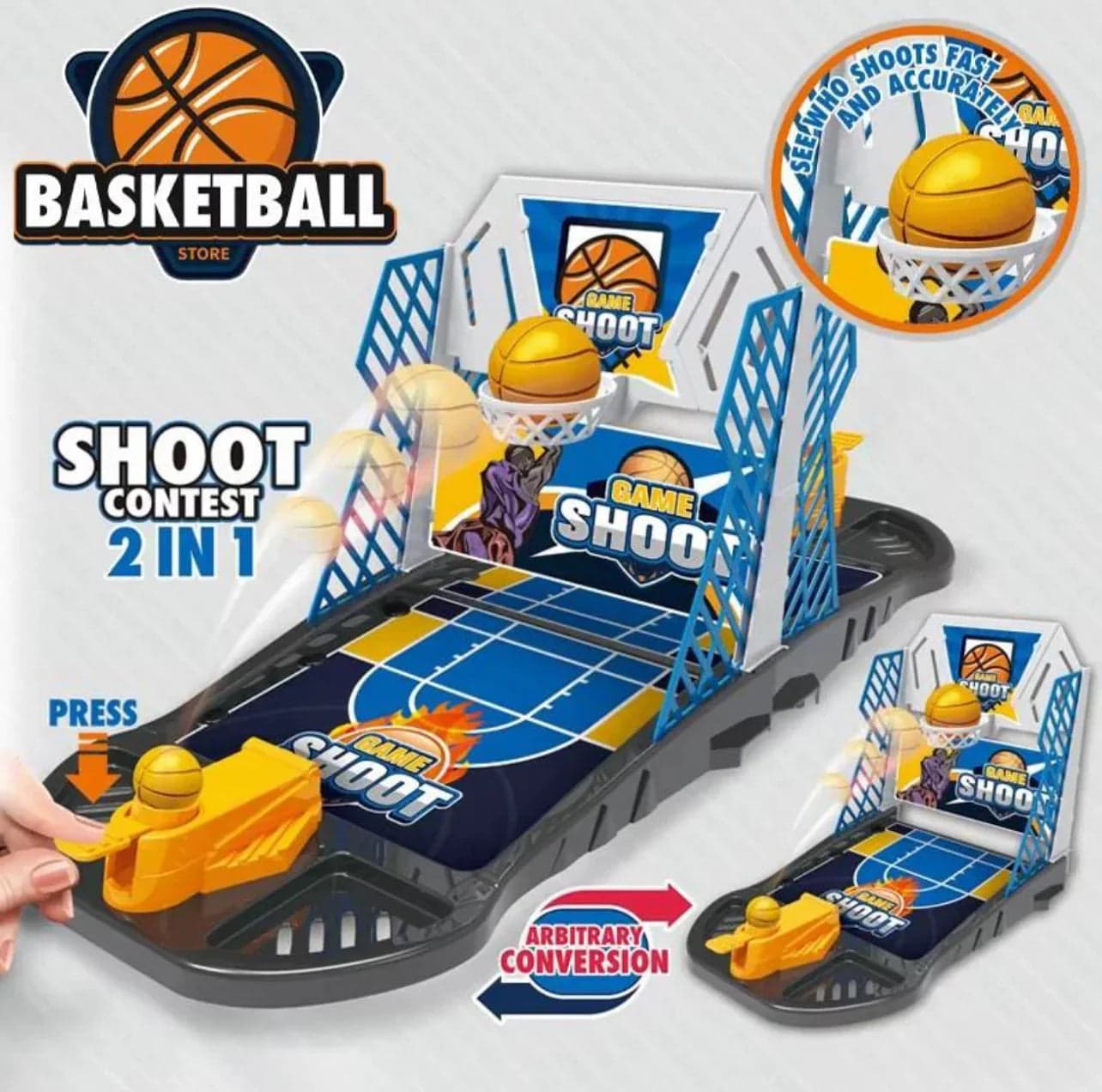 2 in 1 Basketball Shoot Game For Kids