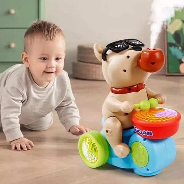 Premium Drumming Puppy Car
